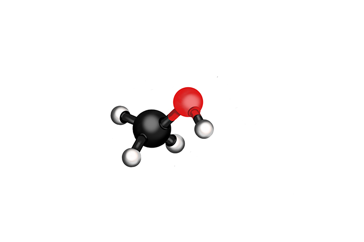 3D Methanol molecule bonding's